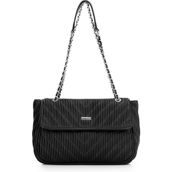 Wittchen Crossbody z ekokože s retiazkou čierna 99-4Y-634-1 66066243