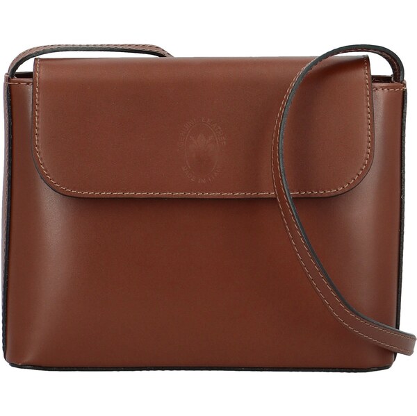 Dámska kožená crossbody kabelka hnedá - Delami Vera Pelle Walli hnedá 61899997