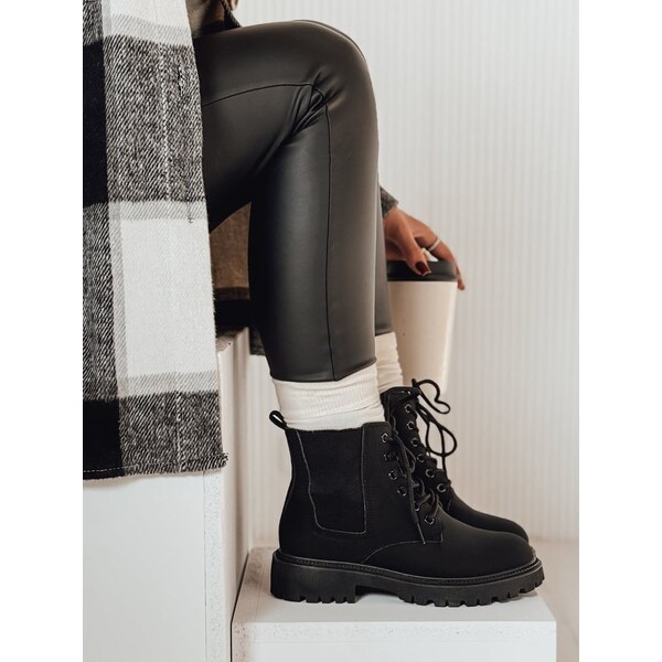 DStreet Dámske čierne členkové topánky GRIPWAY 60728035