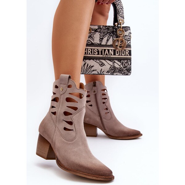 Kožené topánky s výrezmi Maciejka 60728409