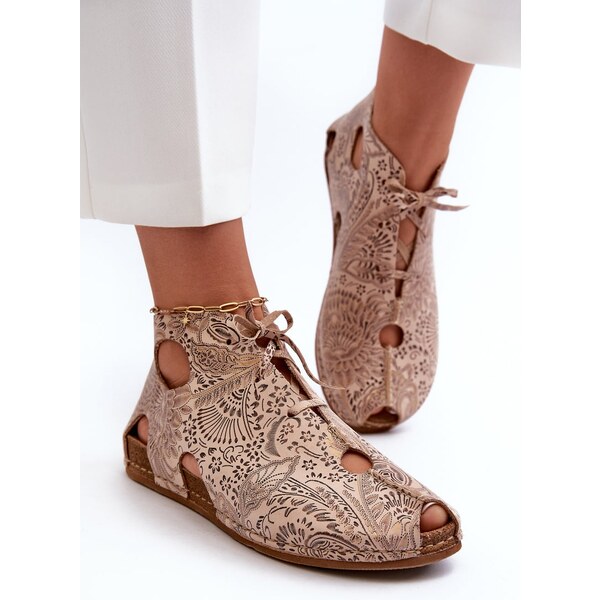 Vzorované Kožené Topánky Maciejka 60728421