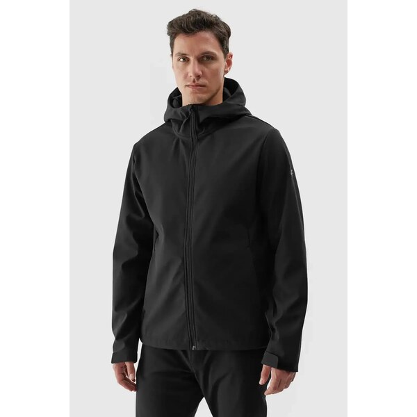 Pánska Softshell Bunda S Kapucňou 4F Čierna 4FWAW24TSO 60728572