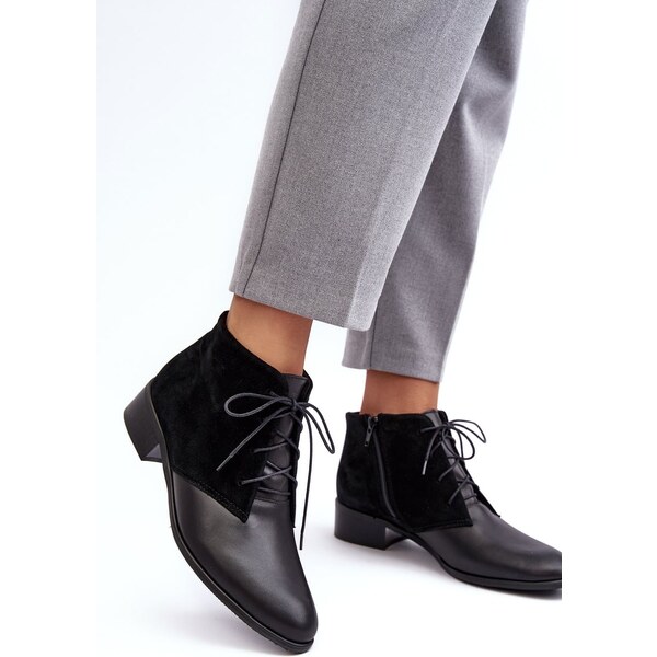 Boto PA2 Módne ženské čipky -topánky Black Keforu topánky 60730146