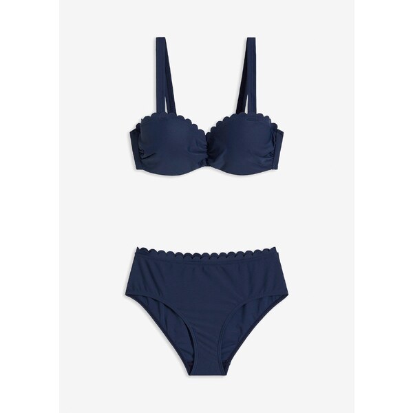 bonprix Bikiny s kosticami (2-dielne), farba modrá 44895409