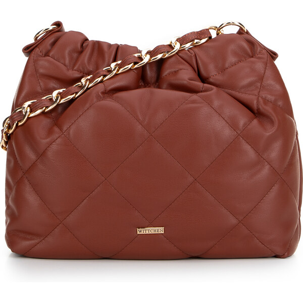 Wittchen Dámska kabelka typu vak na retiazke červená 99-4Y-626-4 66066217