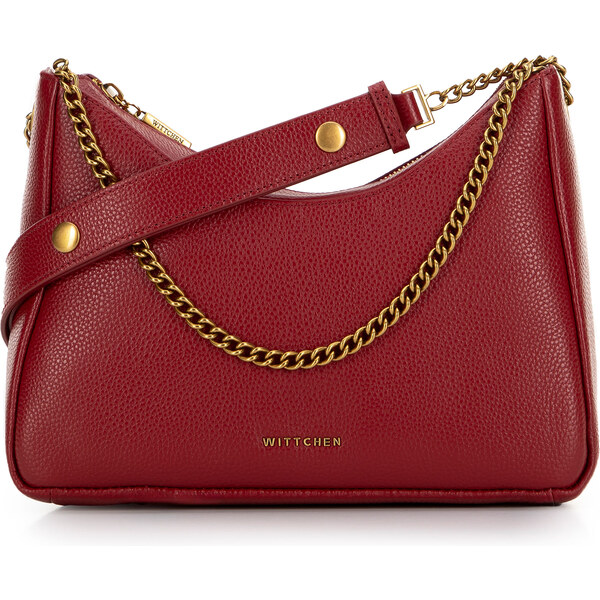 Wittchen Dámska kožená kabelka typu bagetka červená 100-4E-606-3 66066297