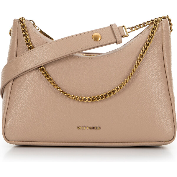 Wittchen Dámska kožená kabelka typu bagetka béžová 100-4E-606-9 66066298