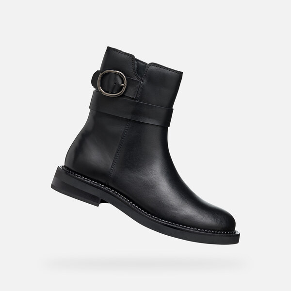 Black womens ankle boots Geox Serilda - Womens 60750659