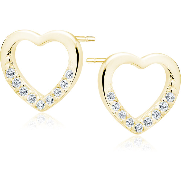 Olivie Strieborné náušnice ZLATÉ SRDCE 3571 16605038