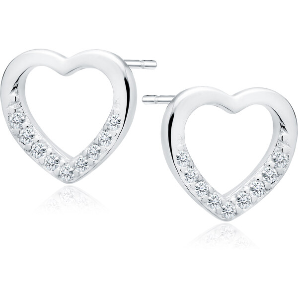 Olivie Strieborné náušnice SRDCE 3570 16605037