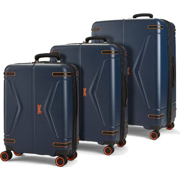 Sada cestovných kufrů ROCK TR-0251/3 ABS - tmavo modrá 64732667