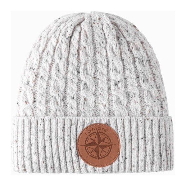 Ombre Clothing Zimná biela pánska čiapka V3 ACWH-0121 60782285