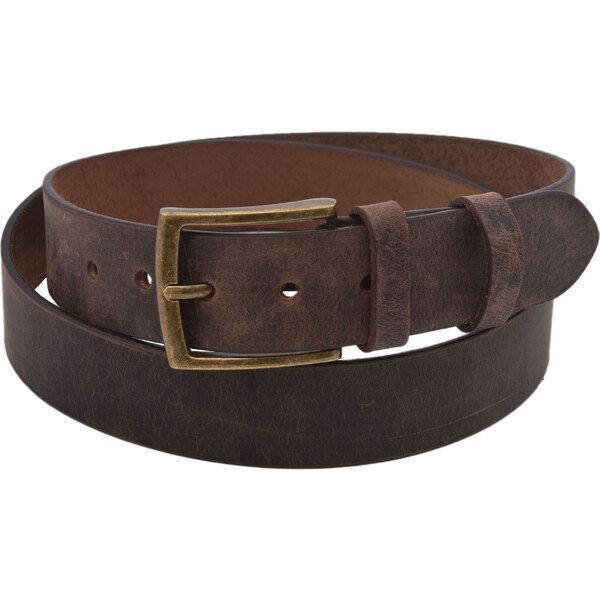 Mercucio Pánsky kožený opasok 747-40-38 tmavý tan hladký pracka Bohdan 64508245