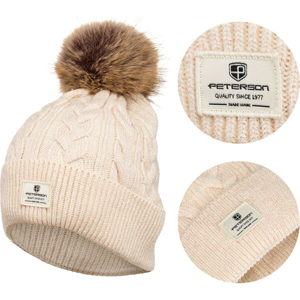 Dámska béžová čiapka - Peterson 60788572