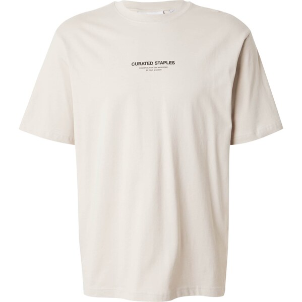 Only & Sons Tričko ONSCurated sivobéžová / čierna 60918457