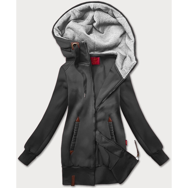 Dámska mikina Smooth v grafitovej farbe s kapucňou LHD (AMG169) 61856267