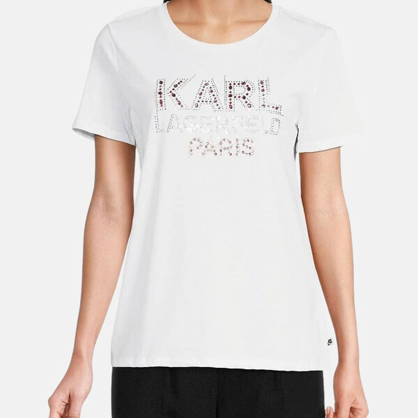 Dámské bílé triko Karl Lagerfeld 56087 60806449