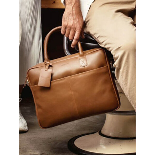 Pánska kožená taška na notebook Burkely Max - koňak 24830681