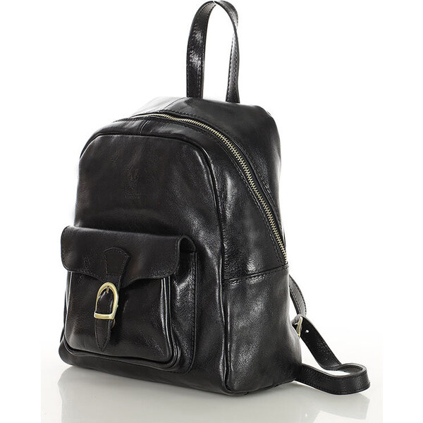 MARCO MAZZINI Elegantný dámsky batoh z prvotriednej kože | čierna 60808236