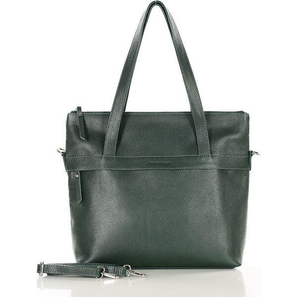 MARCO MAZZINI Kožená dámska kabelka hobo | zelená s287c 60808242