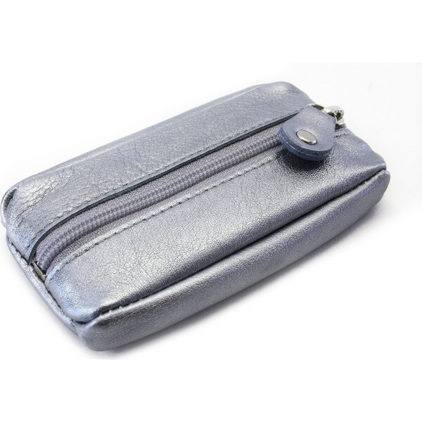 Arwel Tmavo strieborná kožená kľúčenka so zipsovým vreckom 619-2418-29 60828965