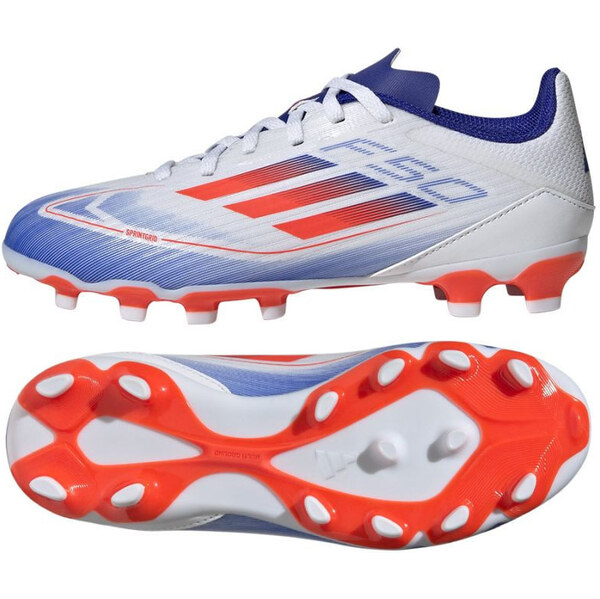 Juniorská športová obuv futbalová obuv F50 League MG Jr IF1370 White 60816706