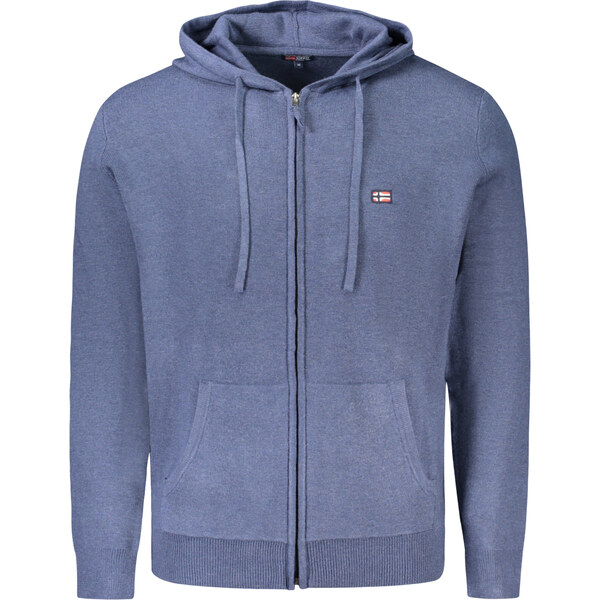 NORWAY 1963 Modrá pánska mikina na zips s kapucňou 64703867