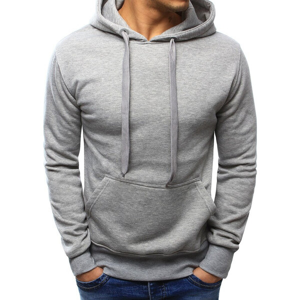 BASIC Šedá pánska mikina s kapucňou bx3646 6510458