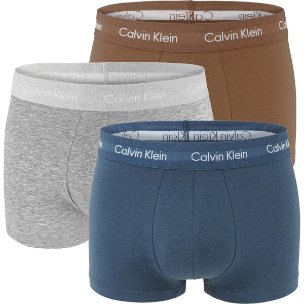 Calvin Klein - boxerky 3PACK cotton stretch signature royal iris & 60850571