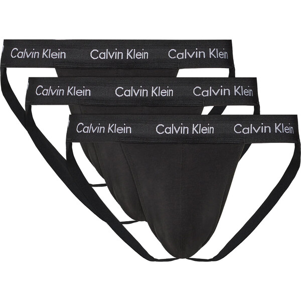 CALVIN KLEIN - jocksy 3PACK cotton stretch black color 60850574