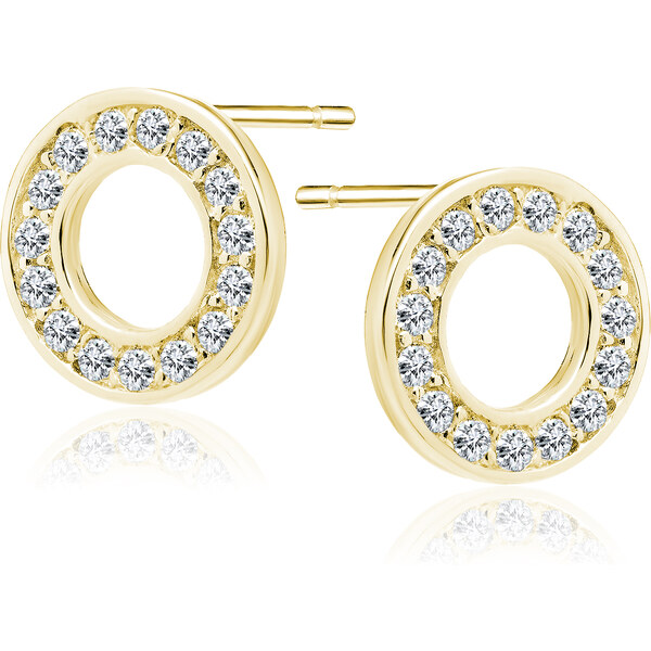 Olivie Stříbrné náušnice KRUH GOLD 9505 64818319