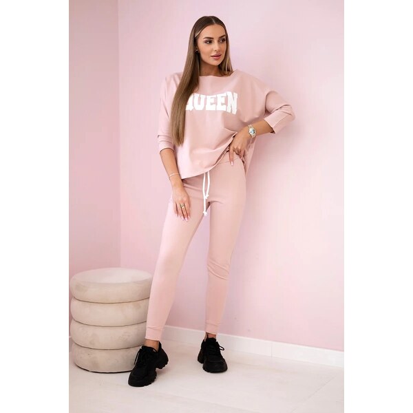 Kesi Set with Queen print dark powder pink 60708385