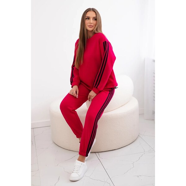 Kesi Cotton set with fuchsia stripes 60729430