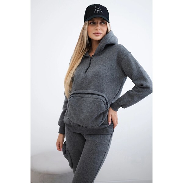 Kesi Insulated set with decorative pocket graphite melange 60708711