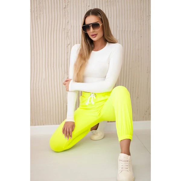 Kesi Yellow neon cotton trousers 60730414