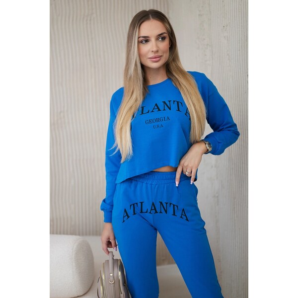 Kesi Set with Atlanta purple blue print 60709546