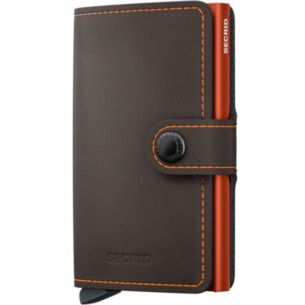 Secrid Miniwallet Matte Trufﬂe & Orange - Unisex - Doplnok Secrid - 67100263