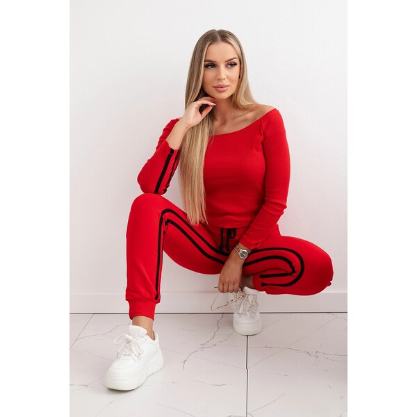 Kesi Set with double red stripe 60754189