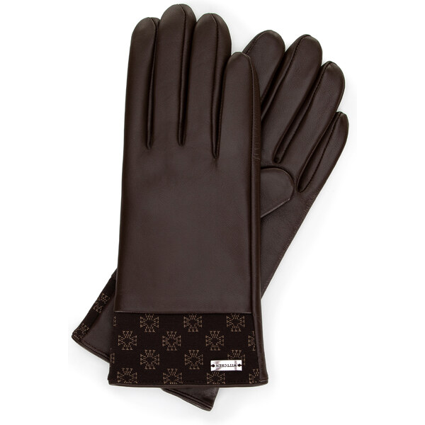 Hnedé kožené dámske rukavice Wittchen 39-6A-023-4 60475238