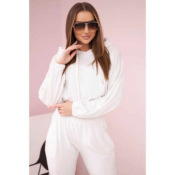 Kesi Velour set with hood ecru 60729902