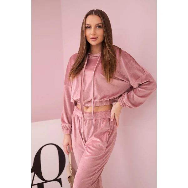 Kesi Velour Hooded Set - Dark Powder Pink 60708891