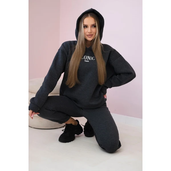 Kesi Insulated cotton set, sweatshirt with embroidery + Graphite 60708991