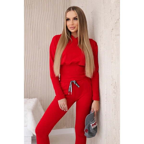 Kesi Set with wide cuffs in red color 60731487