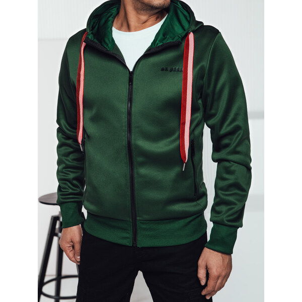 Zelená pánska mikina s kapucňou Dstreet 60876900