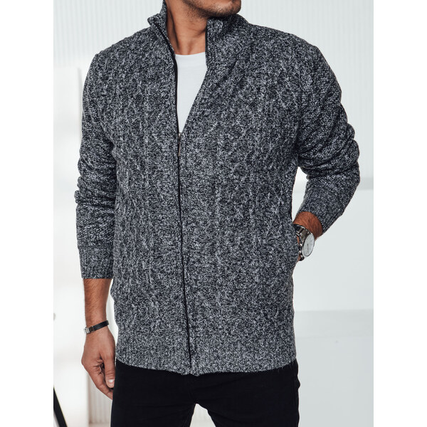 Sweter męski rozpinany szary Dstreet 60877038