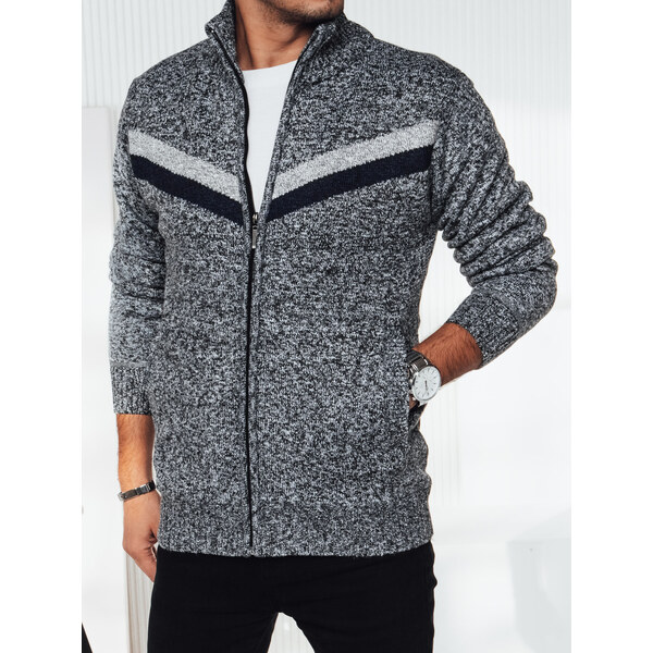 Sweter męski rozpinany jasnoszary Dstreet 60877041