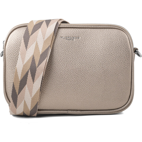 FLORA & CO Dámska crossbody kabelka 6915 Taupe Metal 66593532