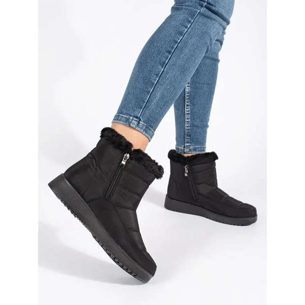 Shelvt Womens black light snow boots 59827214