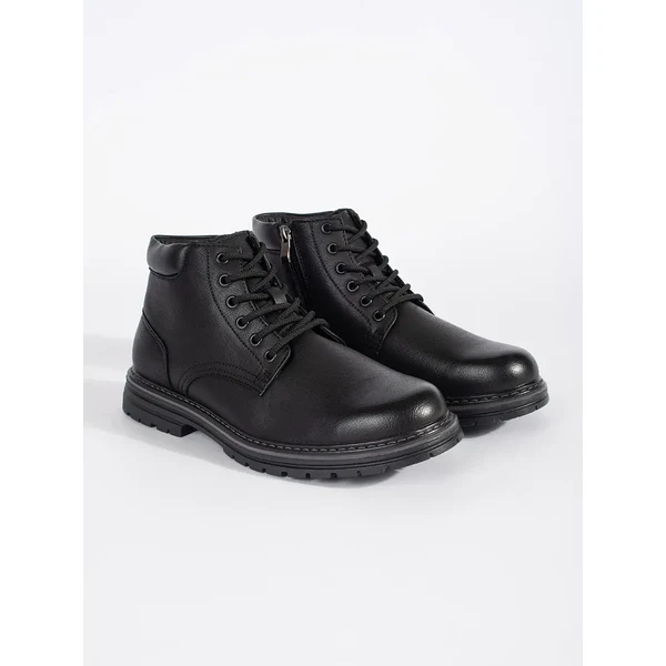 Shelvt Mens black lace-up ankle boots 59020570