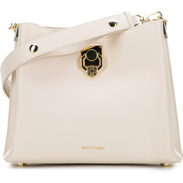 Wittchen Dámska ramenná kožená kabelka s prackou krémová 100-4E-605-0 66066327
